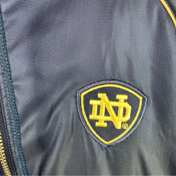 Adidas Team Notre Dame Full Zip Puffer Jacket Hooded Blue Men’s Medium - Picture 4 of 4